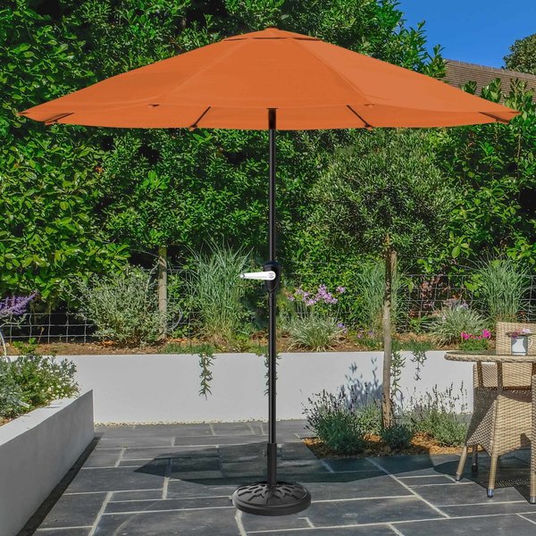 Pure Garden 9-Foot Patio Umbrella with Base, Terracotta 50-LG1052B